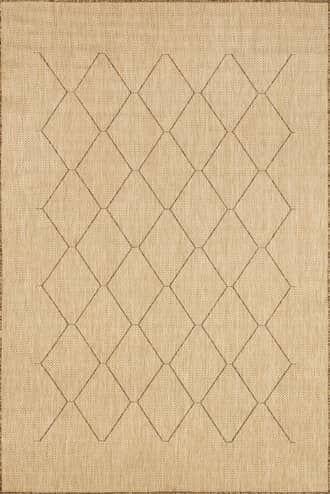 Natural Tisha Trellis Faux Jute Indoor/Outdoor Rug swatch