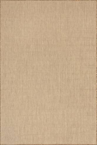 Natural 6' 7" Sandra Solid Transitional Indoor/Outdoor Rug swatch
