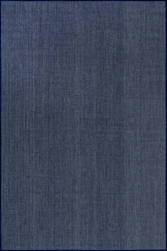 Navy 6' 7" Dorinda Hazy Solid Indoor/Outdoor Rug swatch