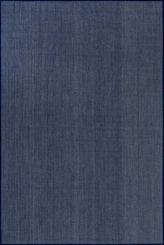 Navy 9' 6" x 12' Dorinda Hazy Solid Indoor/Outdoor Rug swatch