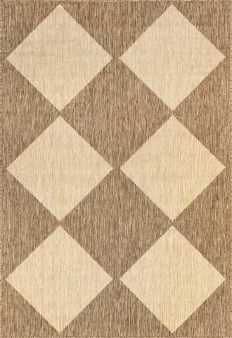 Beige Meyari Indoor/Outdoor Checkered Rug swatch