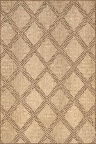 Beige Favianna Indoor/Outdoor Trellis Rug swatch