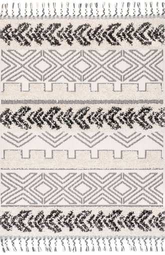 Light Grey Banded Shag Rug swatch