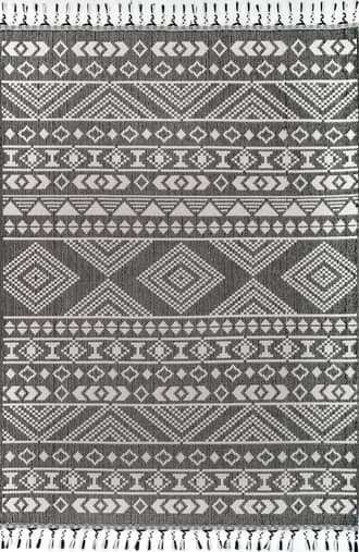 Banded Tribal Printed Flatweave Rug primary image