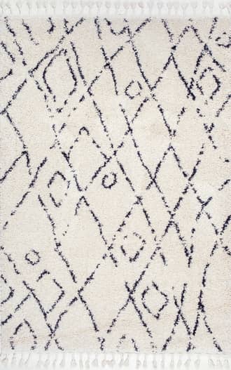 7' 10" Moroccan Diamond Tassel Rug primary image