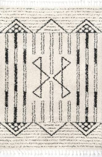 9' 2" x 12' Striped Shag Rug primary image