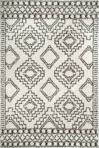 Off White Moroccan Trellis Rug swatch