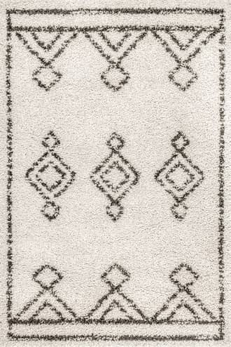 Off White 8' Diamond Drop Moroccan Rug swatch