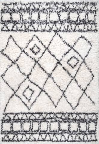 6' 7" x 9' Riffian Lattice Shag Rug primary image