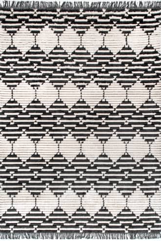 Striped Harlequin Tasseled Rug primary image