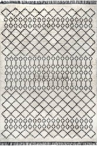 Modern Trellis Tasseled Rug primary image
