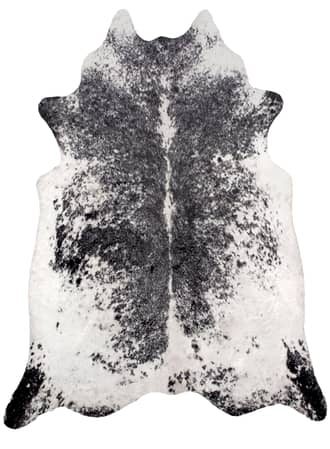 Black 5' x 6' 7" Faux Cowhide Rug swatch