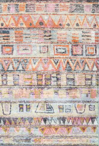 6' 7" x 9' Fading Banded Tribal Rug primary image