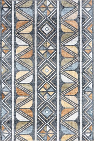 Elm Washable Aztec Banded Rug primary image