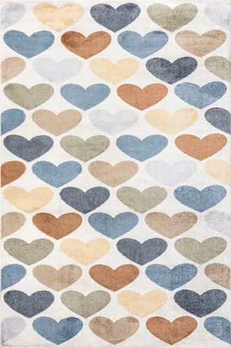 4' x 6' Aza Washable Colorful Hearts Rug primary image