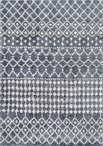 Grey Moroccan Trellis Soft Shag Rug swatch