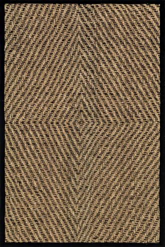 Black Zondra Diamond Seagrass Rug swatch