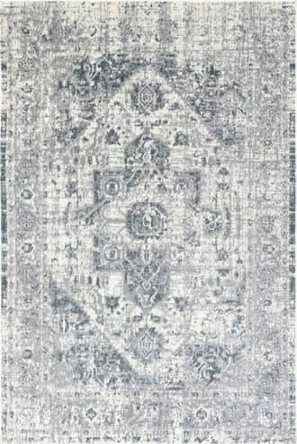 Light Blue 9' x 12' Fading Herati Medallion Rug swatch