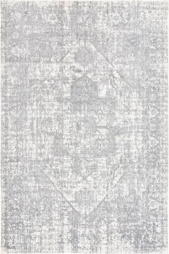 Grey 4' x 6' Fading Herati Medallion Rug swatch