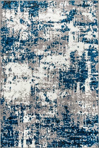 Blue 2' x 8' Nola Abstract Splatter Rug swatch