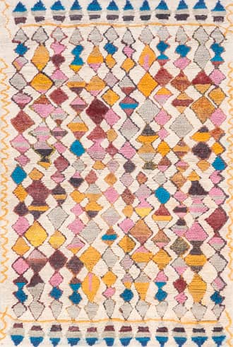 4' x 6' Vibrant Moroccan Diamond Shag Rug primary image