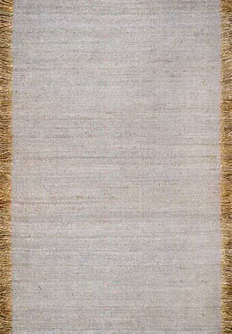 Grey Flatweave Solid Tassel Rug swatch
