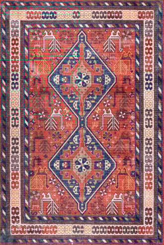 Rust 2' 6" x 8' Davina Classic Washable Rug swatch