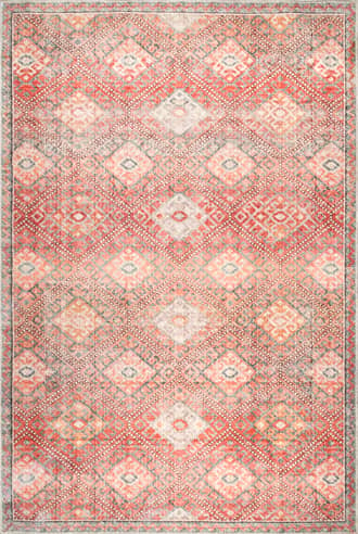 Mona Geometric Trellis Washable Rug primary image