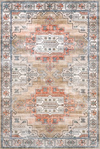 Tan Maye Persian Washable Rug swatch