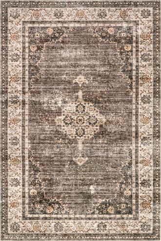 Brown 5' x 8' Rosewood Vintage Washable Rug swatch