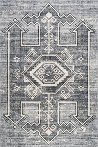 Grey Sagebrush Geometric Washable Rug swatch