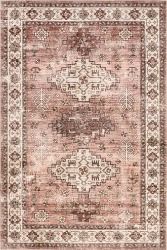 Blush Barbary Distressed Washable Rug swatch