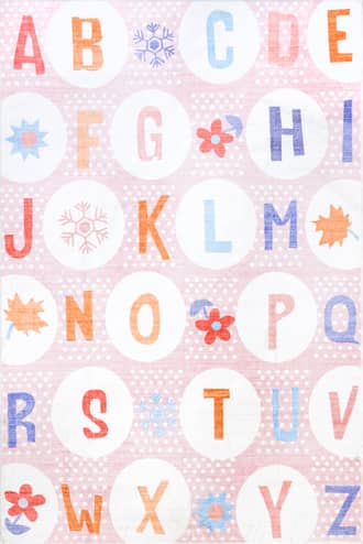 5' x 7' 6" Felecia Alphabet Kids Washable Rug primary image
