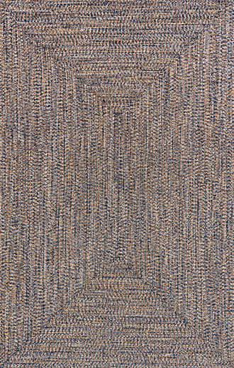 Dark Blue 10' x 13' Handmade Braided Indoor/Outdoor Rug swatch