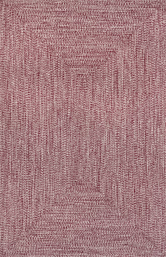 Burgundy 10' Handmade Braided Indoor/Outdoor Rug swatch