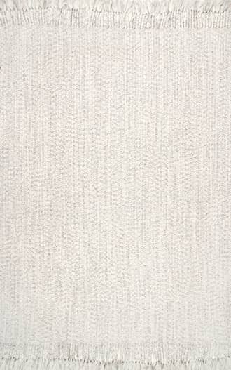 Ivory Ashen Braided Tassel Indoor/Outdoor Rug swatch