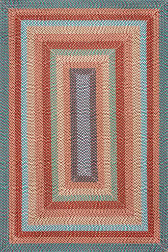 Green Multi 5' x 8' Selena Braided Indoor/Outdoor Rug swatch