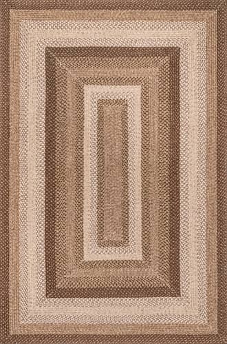 Tan 6' x 9' Selena Braided Indoor/Outdoor Rug swatch