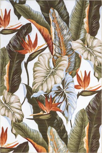 Britnee Assorted Leaves Washable Indoor/Outdoor Rug primary image