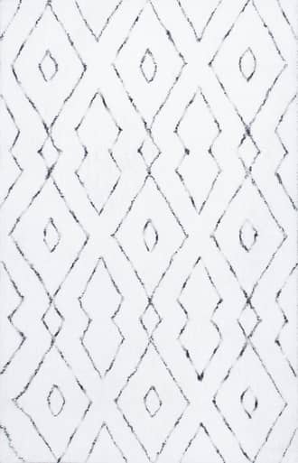 8' Double Diamond Lattice Shag Rug primary image