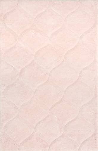 Pink Super Soft Luxury Shag with Carved Trellis Rug swatch