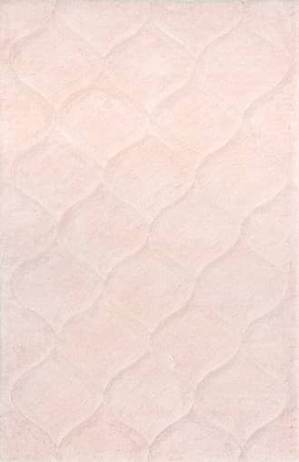 Pink Super Soft Luxury Shag with Carved Trellis Rug swatch