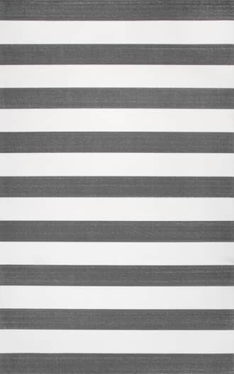 Grey Magnolia Striped Indoor/Outdoor Rug swatch