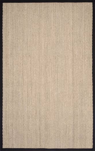 Black Seagrass Herringbone Rug swatch