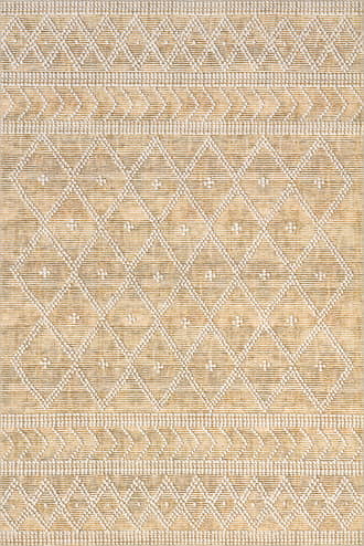 Tan 2' 6" x 8' Manara Spill Proof Washable Rug swatch