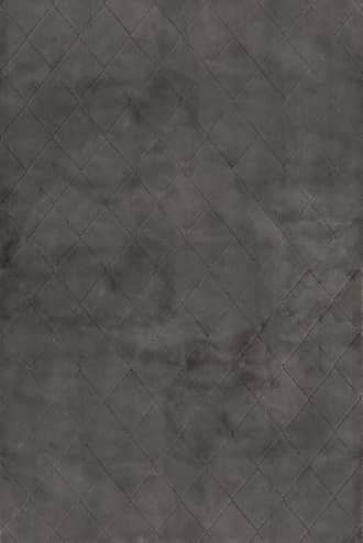 Charcoal 7' 6" x 9' 6" Jaylene Trellis Plush Cloud Washable Rug swatch