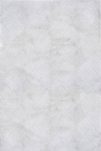 Silver Jaylene Trellis Plush Cloud Washable Rug swatch