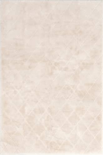 Beige Jaylene Trellis Plush Cloud Washable Rug swatch