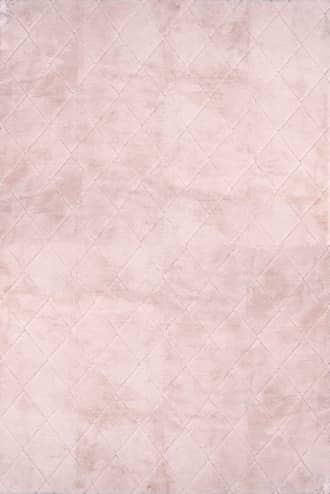 Blush 7' 6" x 9' 6" Jaylene Trellis Plush Cloud Washable Rug swatch