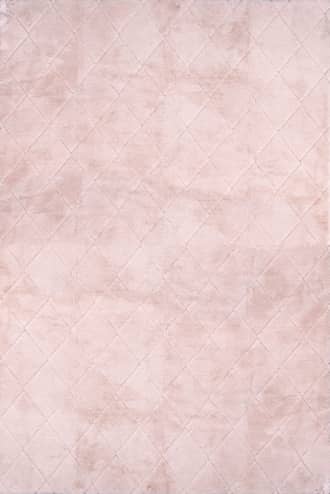 Blush Jaylene Trellis Plush Cloud Washable Rug swatch